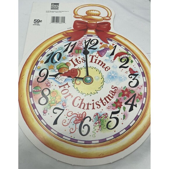 Vintage Paper Magic Group 2 It’s Time For Christmas Die Cut Decoration Paper 12” - Picture 2 of 14